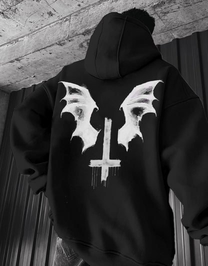 Printed hooded sweatshirt