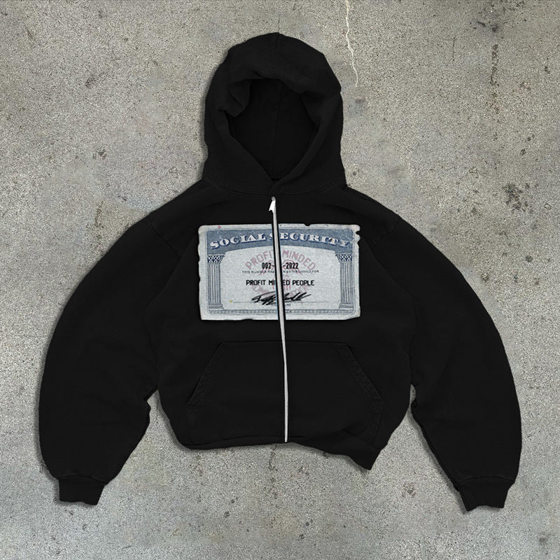 Printed Hooded Sweatshirt