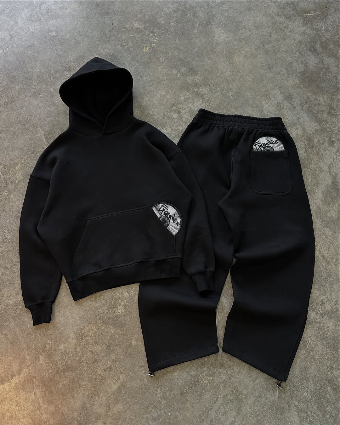 Printed Hoodie and Sweatpants Set