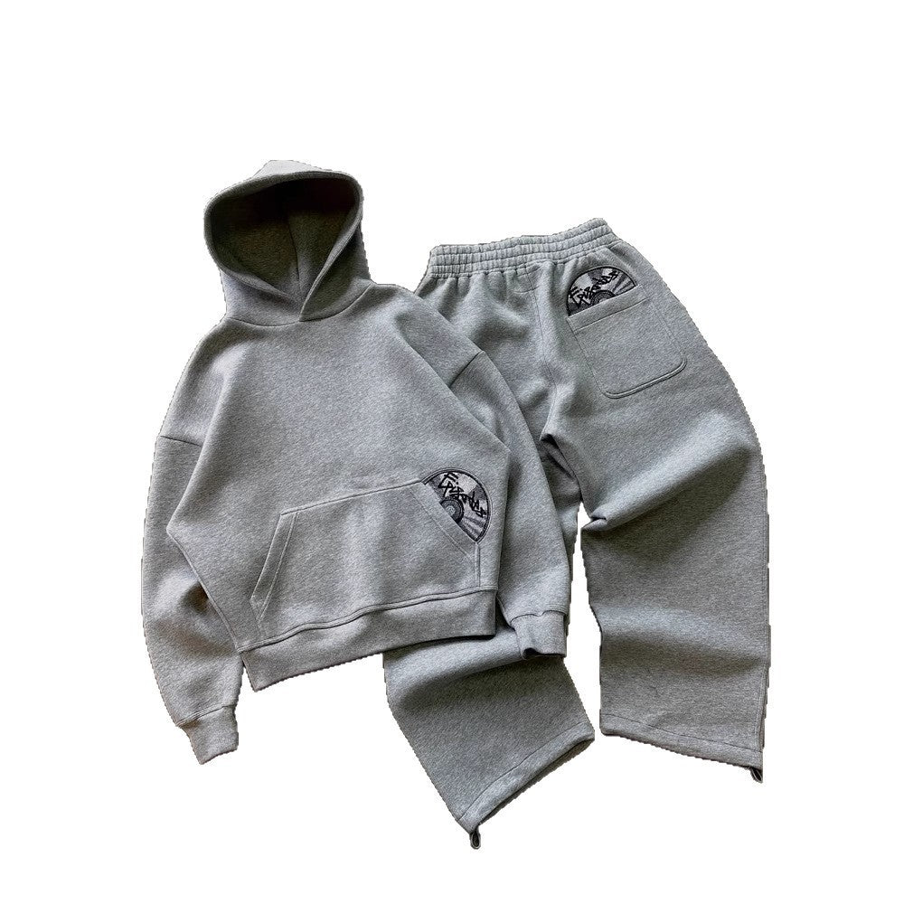 Printed Hoodie and Sweatpants Set