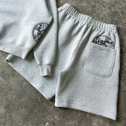 Printed Hoodie and Sweatpants Set