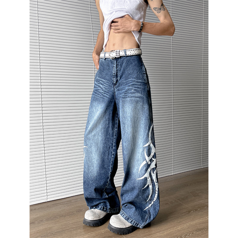 Printed jeans