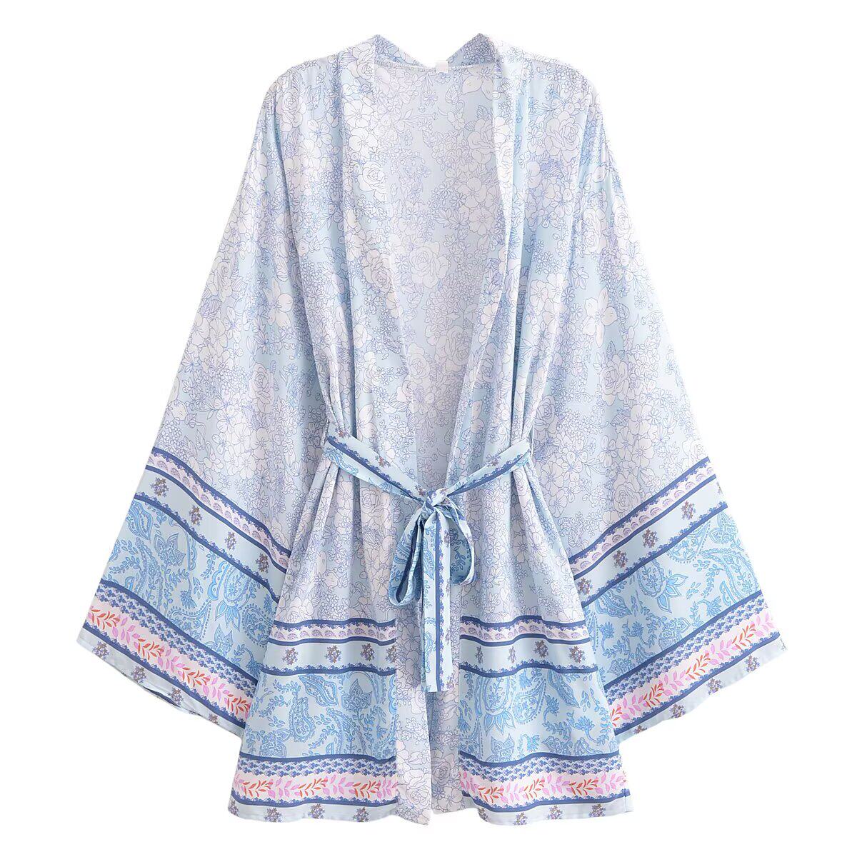 Printed Kimono-style Cardigan
