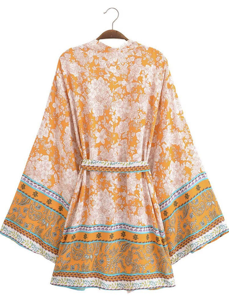 Printed Kimono-style Cardigan