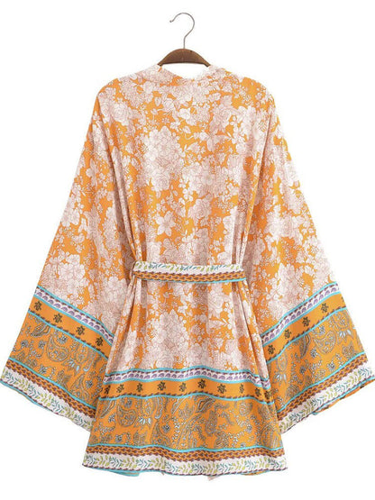Printed Kimono-style Cardigan