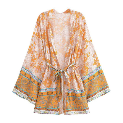 Printed Kimono-style Cardigan