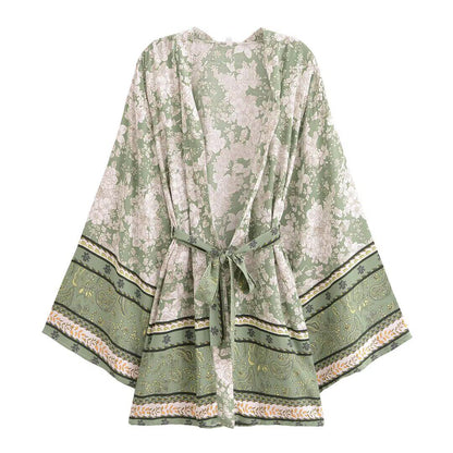 Printed Kimono-style Cardigan