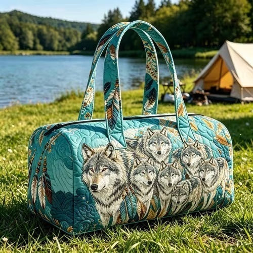 Printed lady's yoga bag