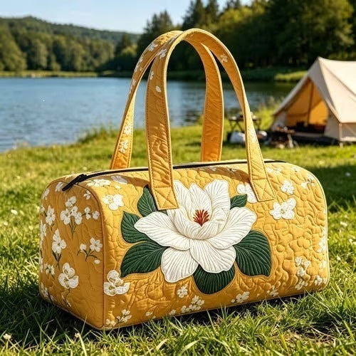 Printed lady's yoga bag