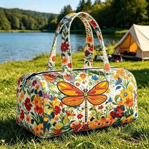 Printed lady's yoga bag