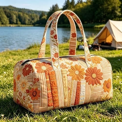 Printed lady's yoga bag