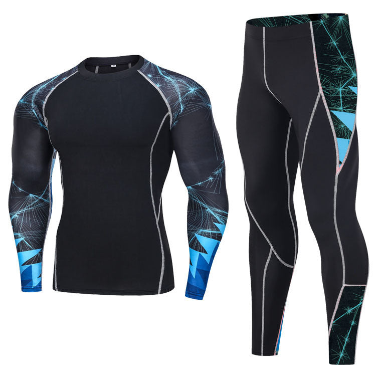 Printed Long Sleeve Fitness Bodysuit