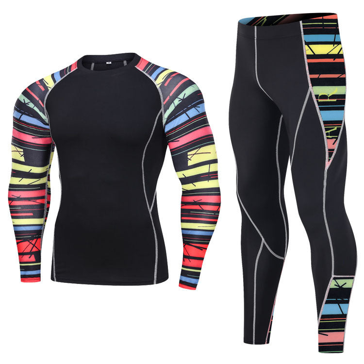 Printed Long Sleeve Fitness Bodysuit