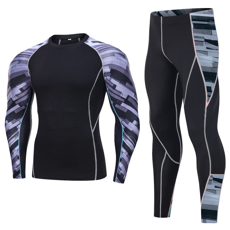 Printed Long Sleeve Fitness Bodysuit