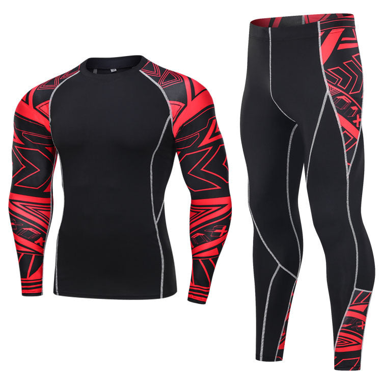 Printed Long Sleeve Fitness Bodysuit