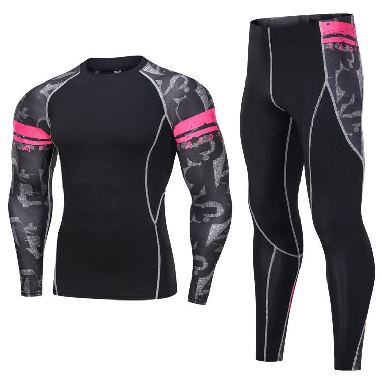 Printed Long Sleeve Fitness Bodysuit