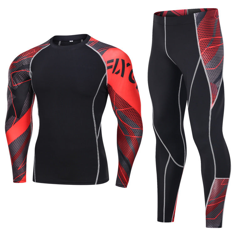 Printed Long Sleeve Fitness Bodysuit