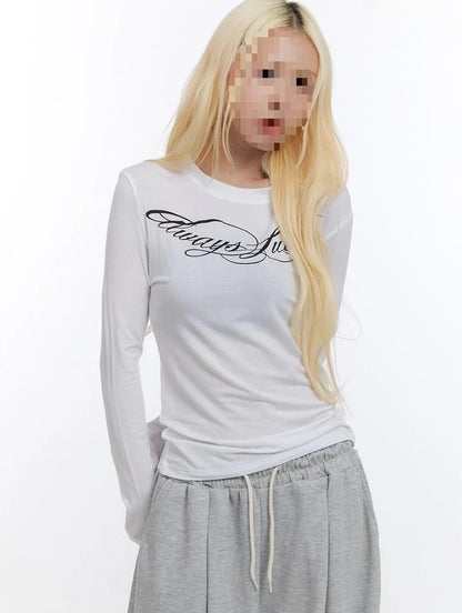 Printed long-sleeve