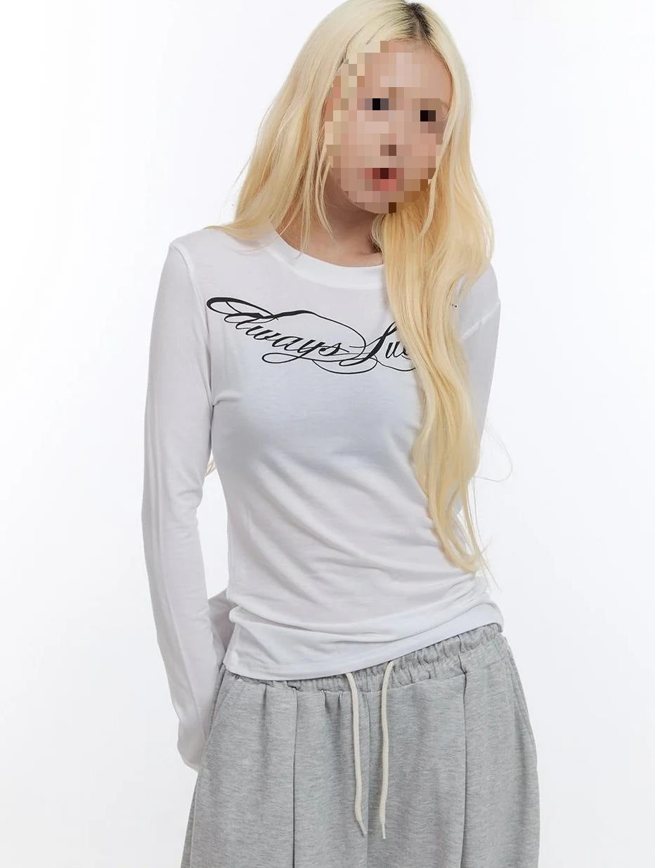 Printed long-sleeve