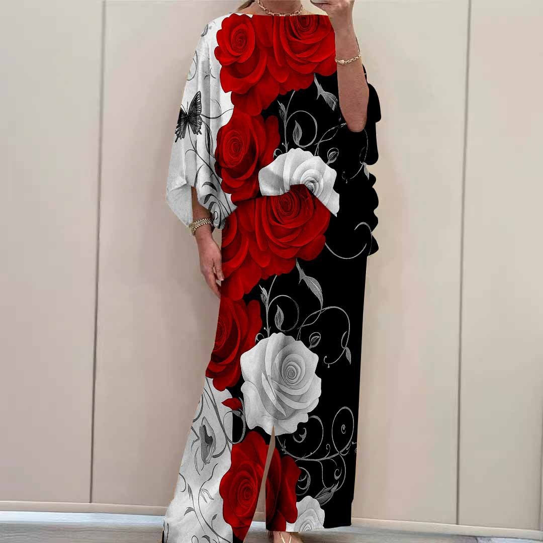 Printed long-sleeve pants