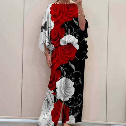 Printed long-sleeve pants