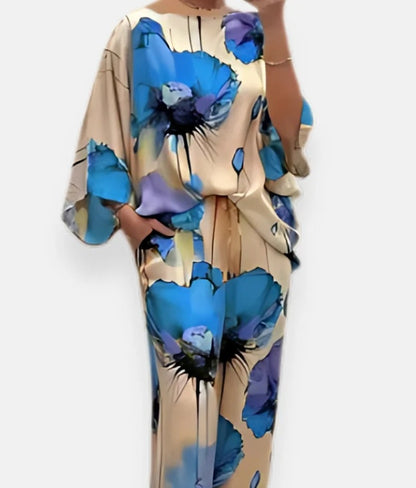 Printed long-sleeve pants