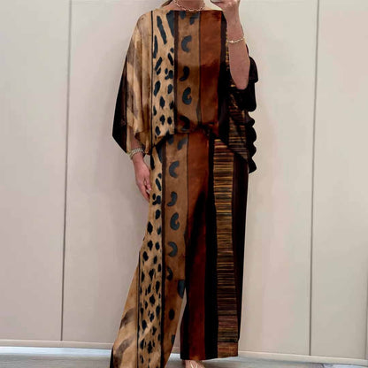 Printed long-sleeve pants