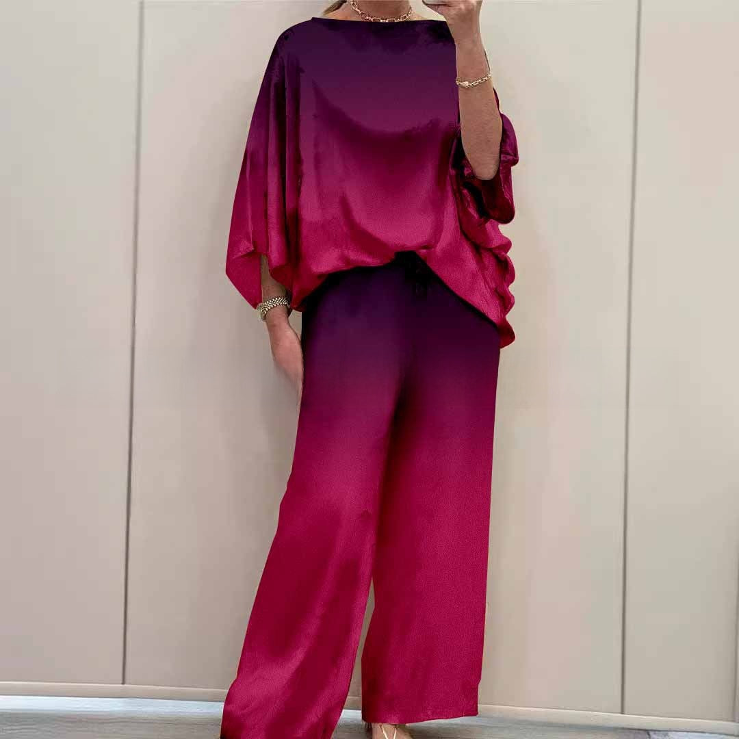 Printed long-sleeve pants