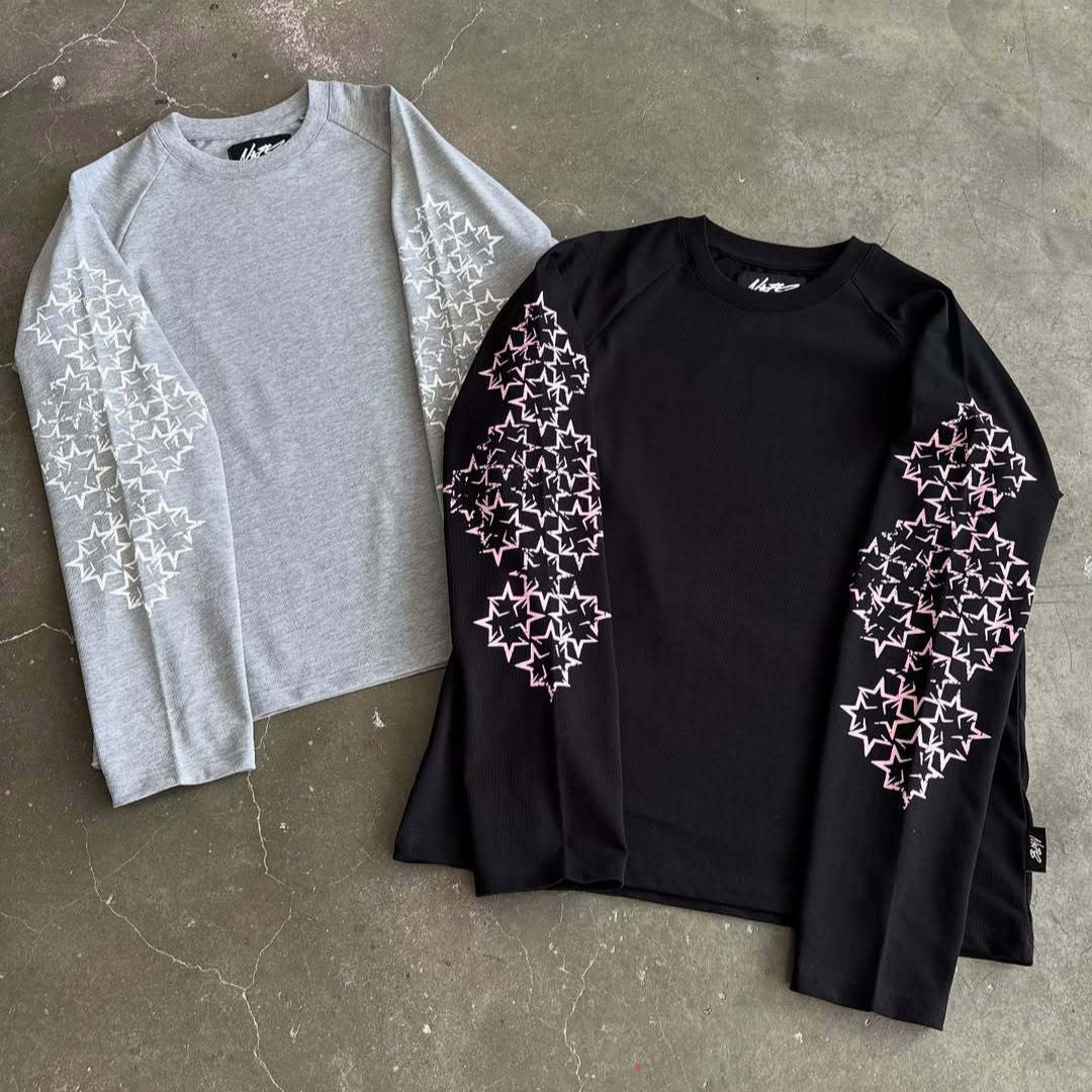 Printed Long Sleeve Streetwear Top