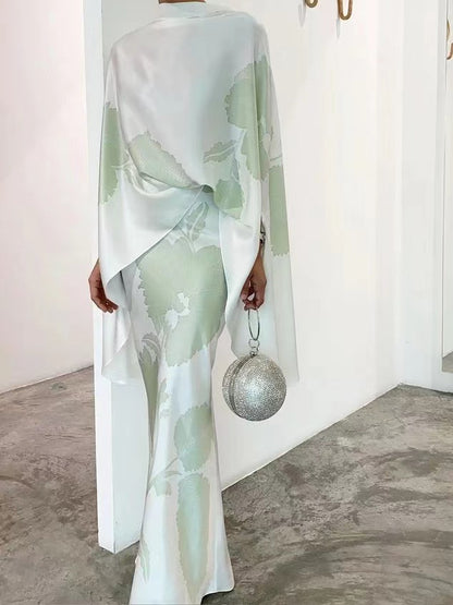 Printed Loose Dress Suit
