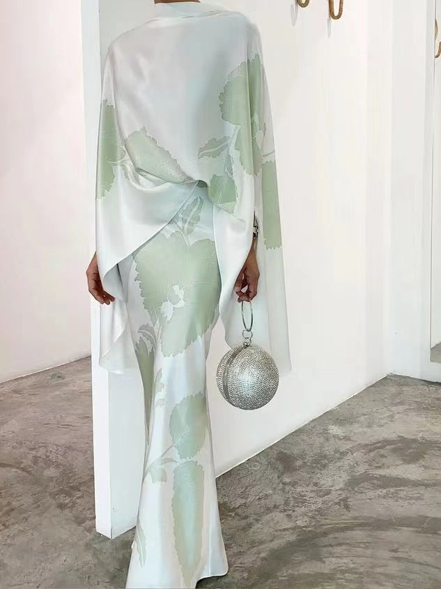 Printed Loose Dress Suit
