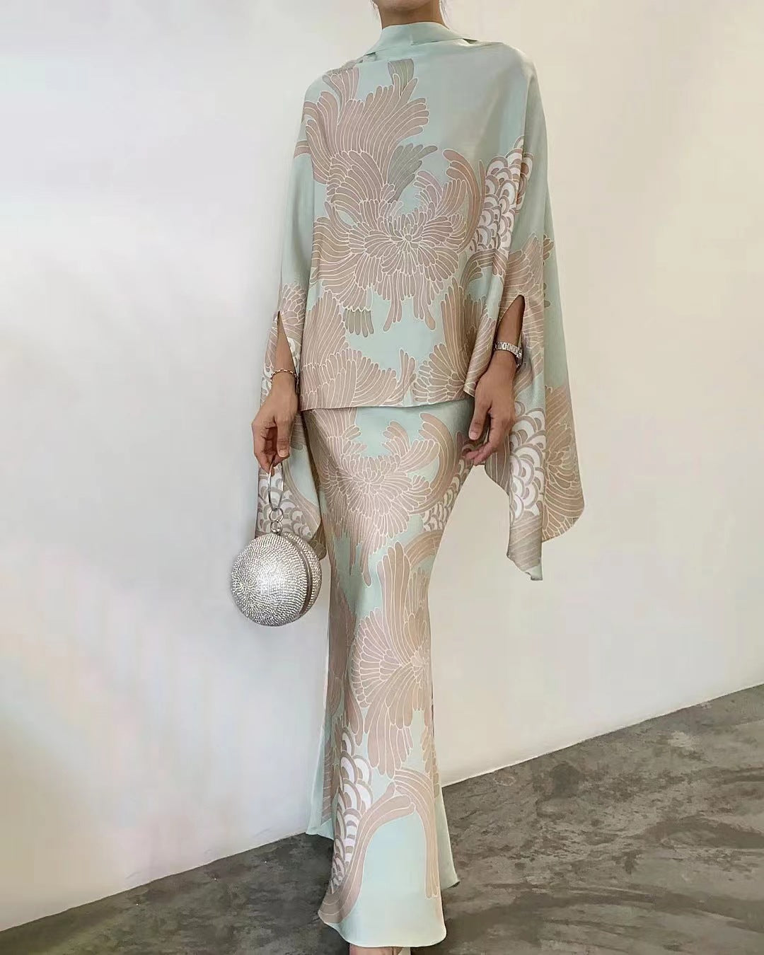 Printed Loose Dress Suit