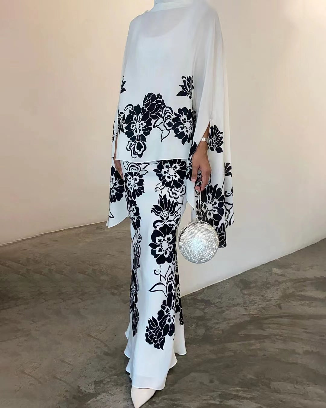 Printed Loose Dress Suit