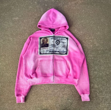 Printed Loose Fit Long Sleeve Hoodie
