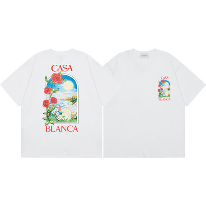 Printed Men's and Women's Loose Short-Sleeved T-Shirt