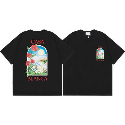 Printed Men's and Women's Loose Short-Sleeved T-Shirt