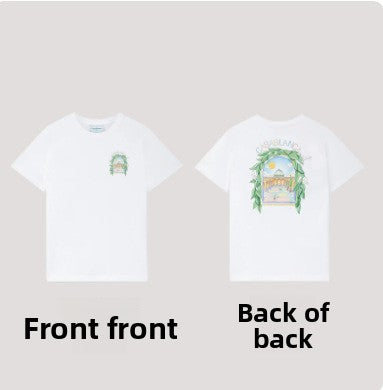 Printed Men's and Women's Loose Short-Sleeved T-Shirt