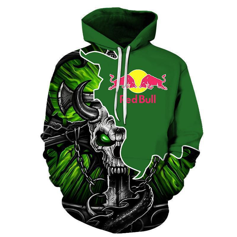 Printed Men's Hooded Casual Sweatshirt