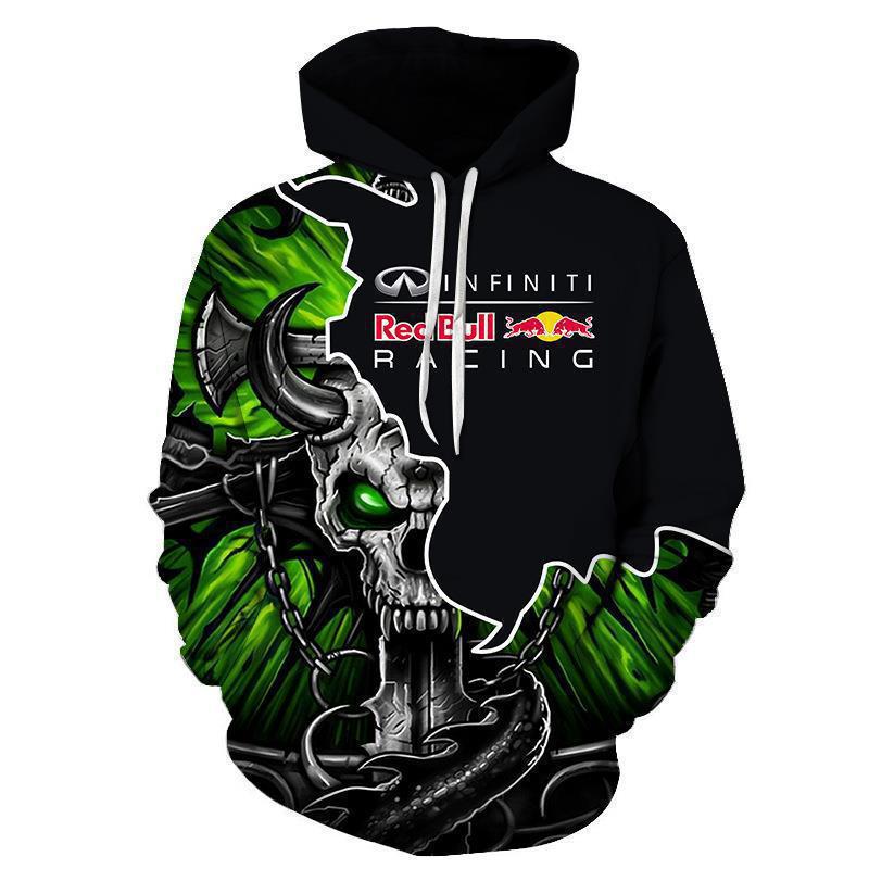 Printed Men's Hooded Casual Sweatshirt