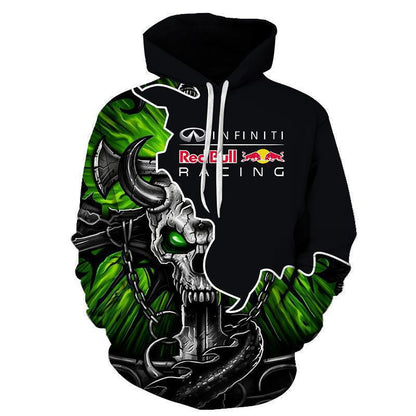 Printed Men's Hooded Casual Sweatshirt