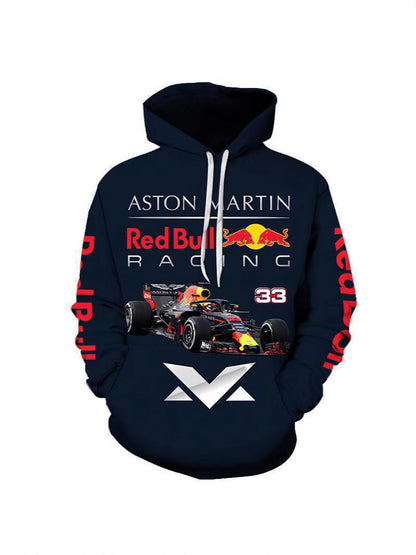 Printed Men's Hooded Casual Sweatshirt