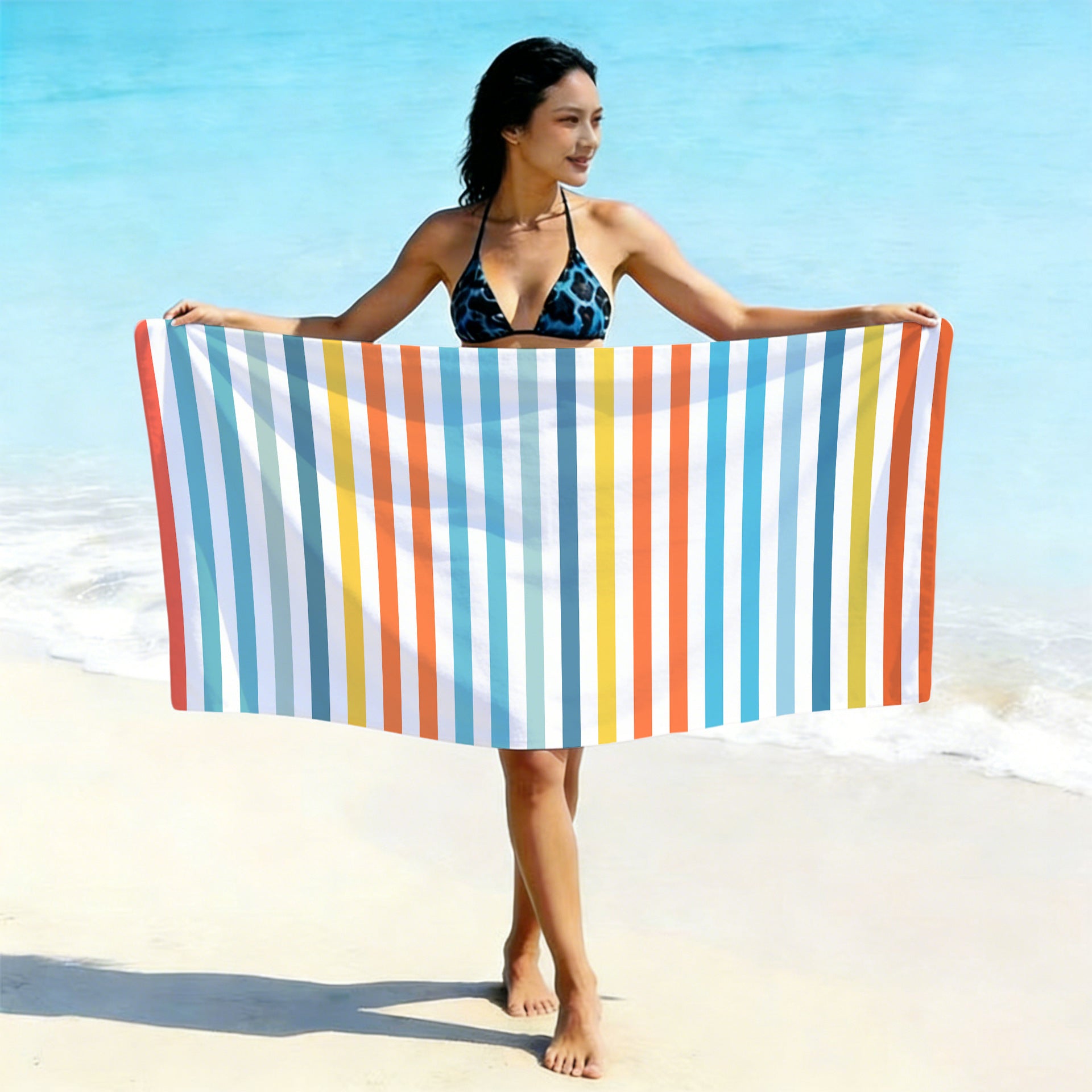 Printed Microfiber Beach Bath Towel