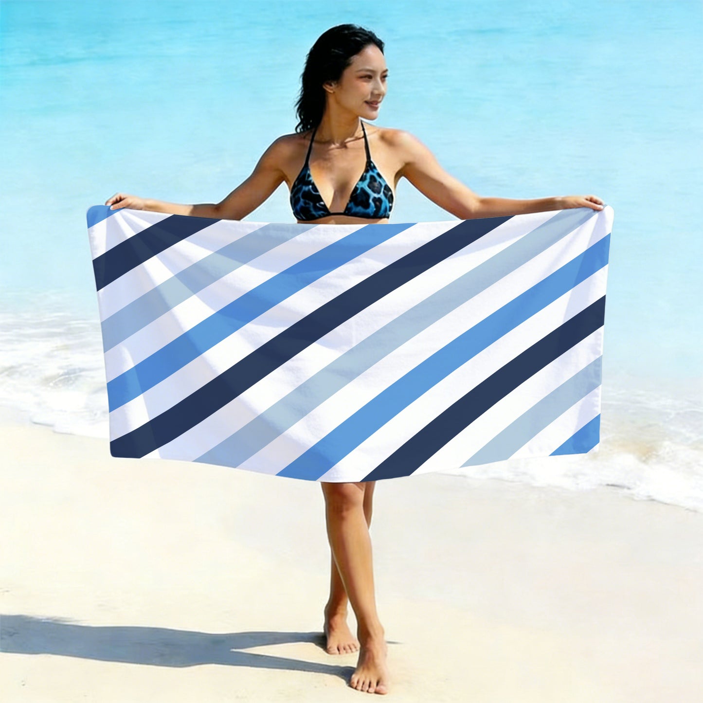Printed Microfiber Beach Bath Towel