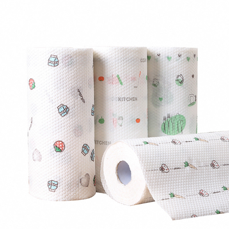 Printed non-woven cleaning cloth