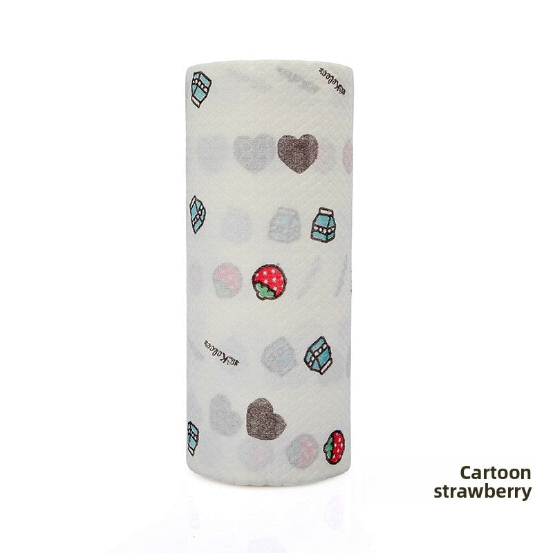Printed non-woven cleaning cloth