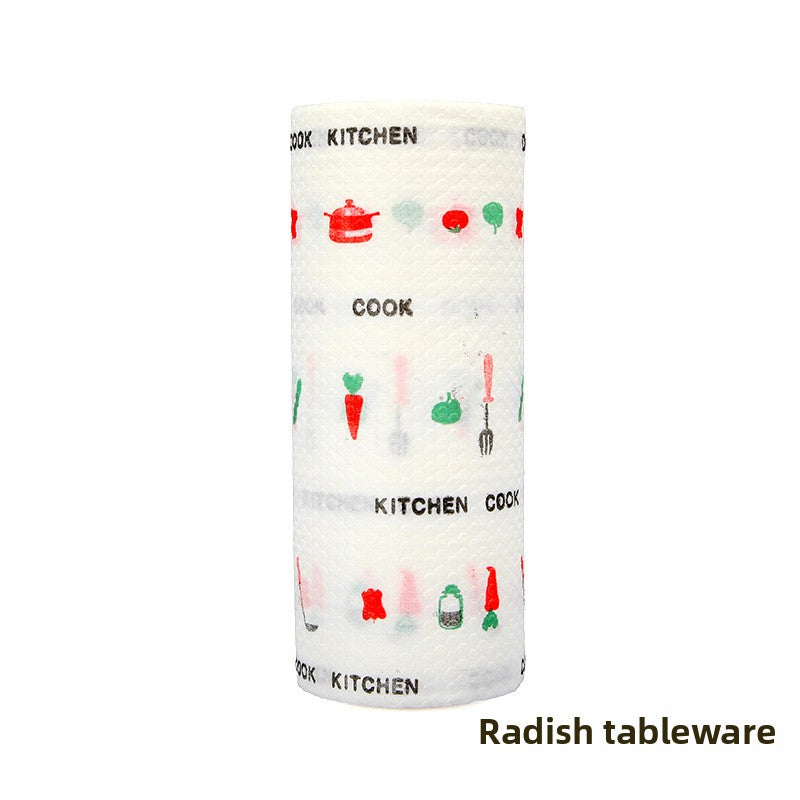 Printed non-woven cleaning cloth