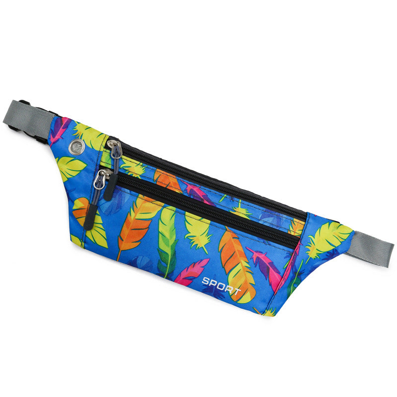 Printed Nylon Waist Crossbody Bag