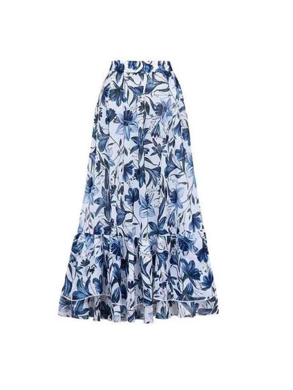 Printed Pleated Swimsuit Set