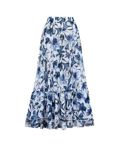 Printed Pleated Swimsuit Set