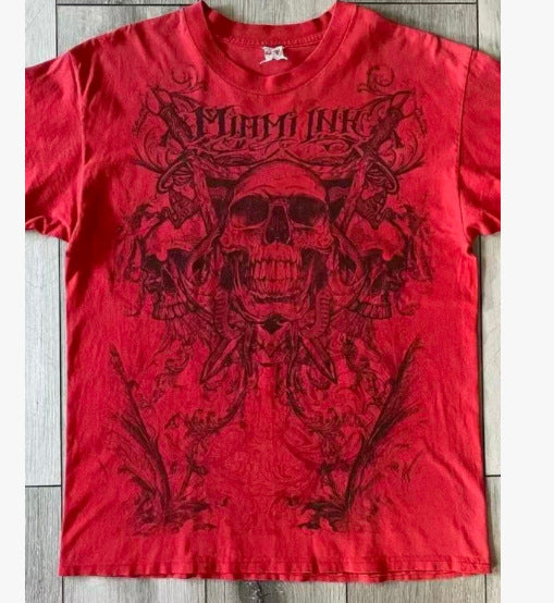 Printed Round Neck Short Sleeve